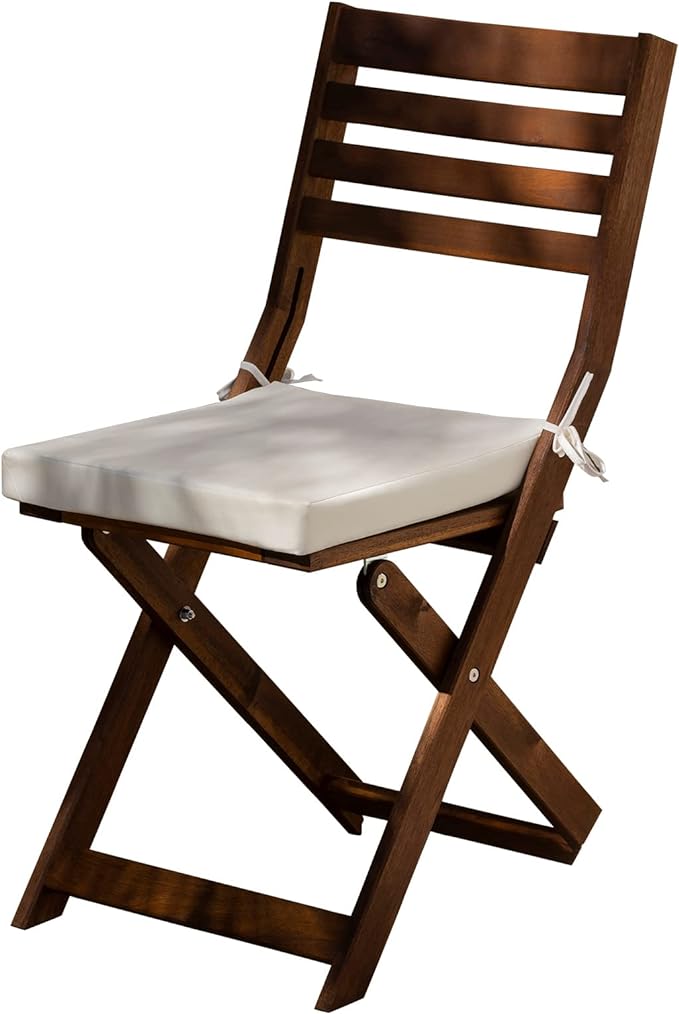 Cuscini per Sedie da esterno Cook 40x40x5cm Set da 2 quadrati sfoderabili con laccetti