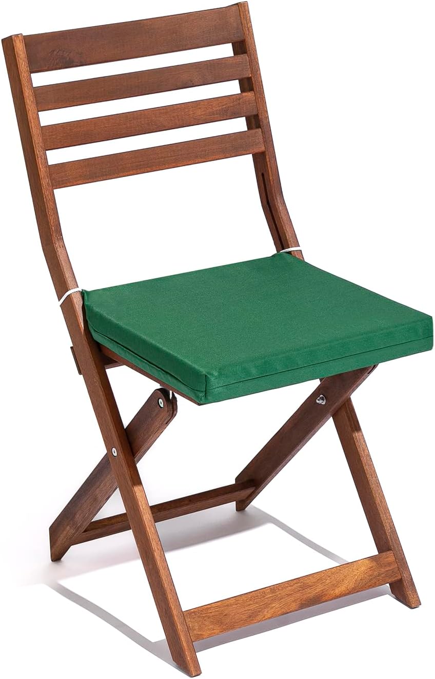 Cuscini per Sedie da esterno Cook 40x40x5cm Set da 2 quadrati sfoderabili con laccetti