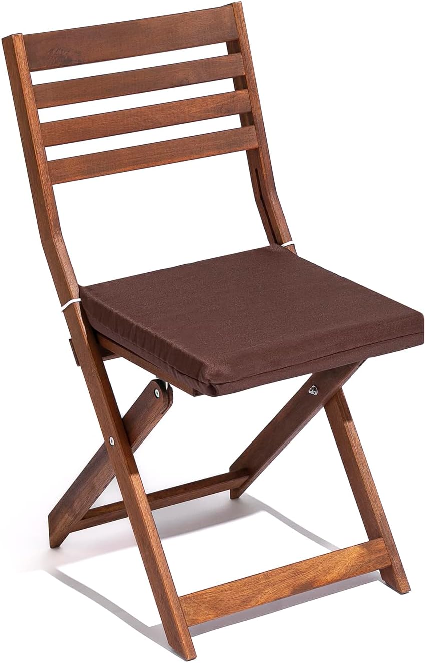 Cuscini per Sedie da esterno Cook 40x40x5cm Set da 2 quadrati sfoderabili con laccetti