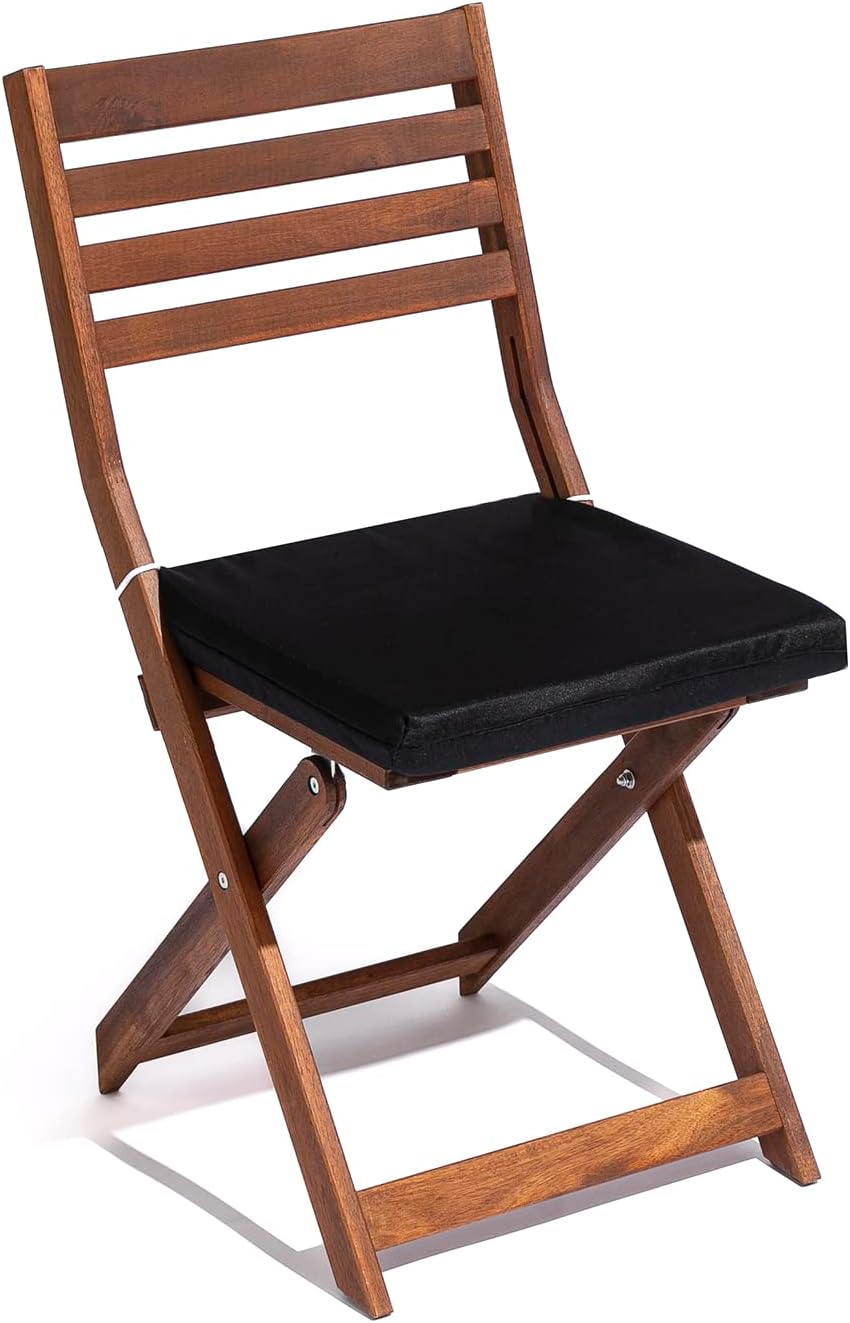 Cuscini per Sedie da esterno Cook 40x40x5cm Set da 2 quadrati sfoderabili con laccetti