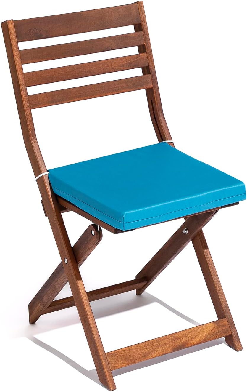 Cuscini per Sedie da esterno Cook 40x40x5cm Set da 2 quadrati sfoderabili con laccetti