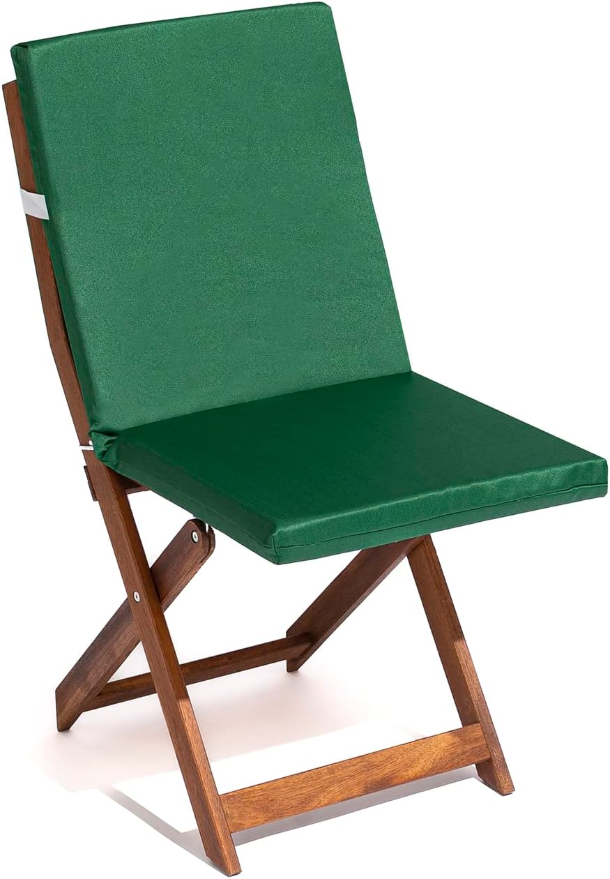 Cuscino con Schienale 40x90x5 per sedie da esterno Cook sfoderabile antigraffio con Laccetti