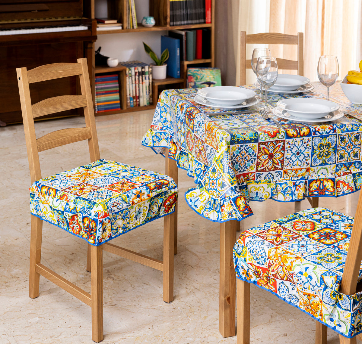 Cuscini Coprisedia sfoderabili 80% cotone 40x40 Maiolica Supreme