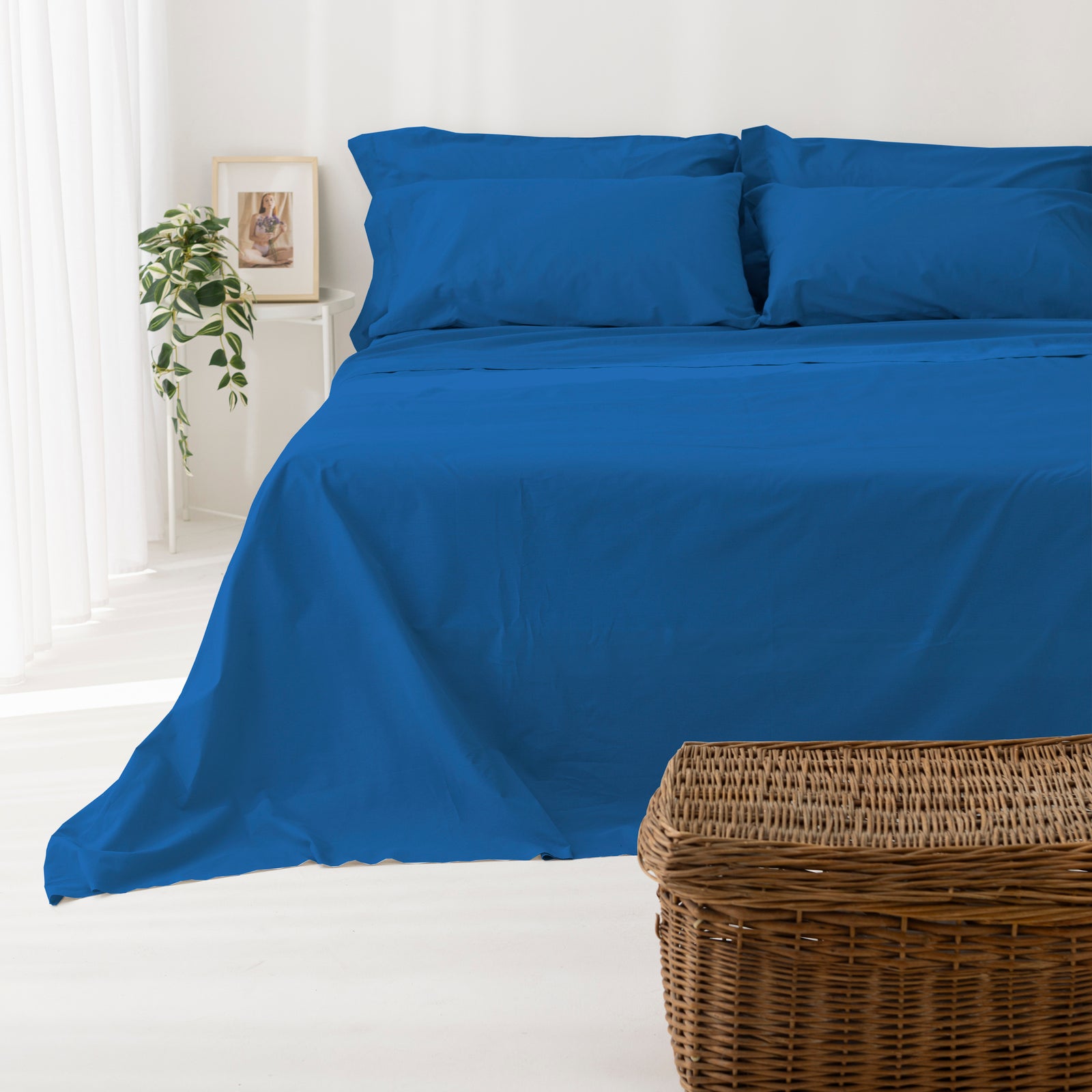 Coppia Federe in Puro Cotone per Guanciale con Tre Volani – Set 2 Pezzi, Colore Cromo, Disponibili in Vari Colori