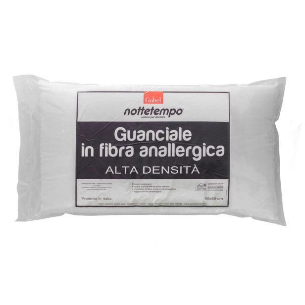 Guanciale alta densità di Gabel 50x80 cm anallergico spessore 13