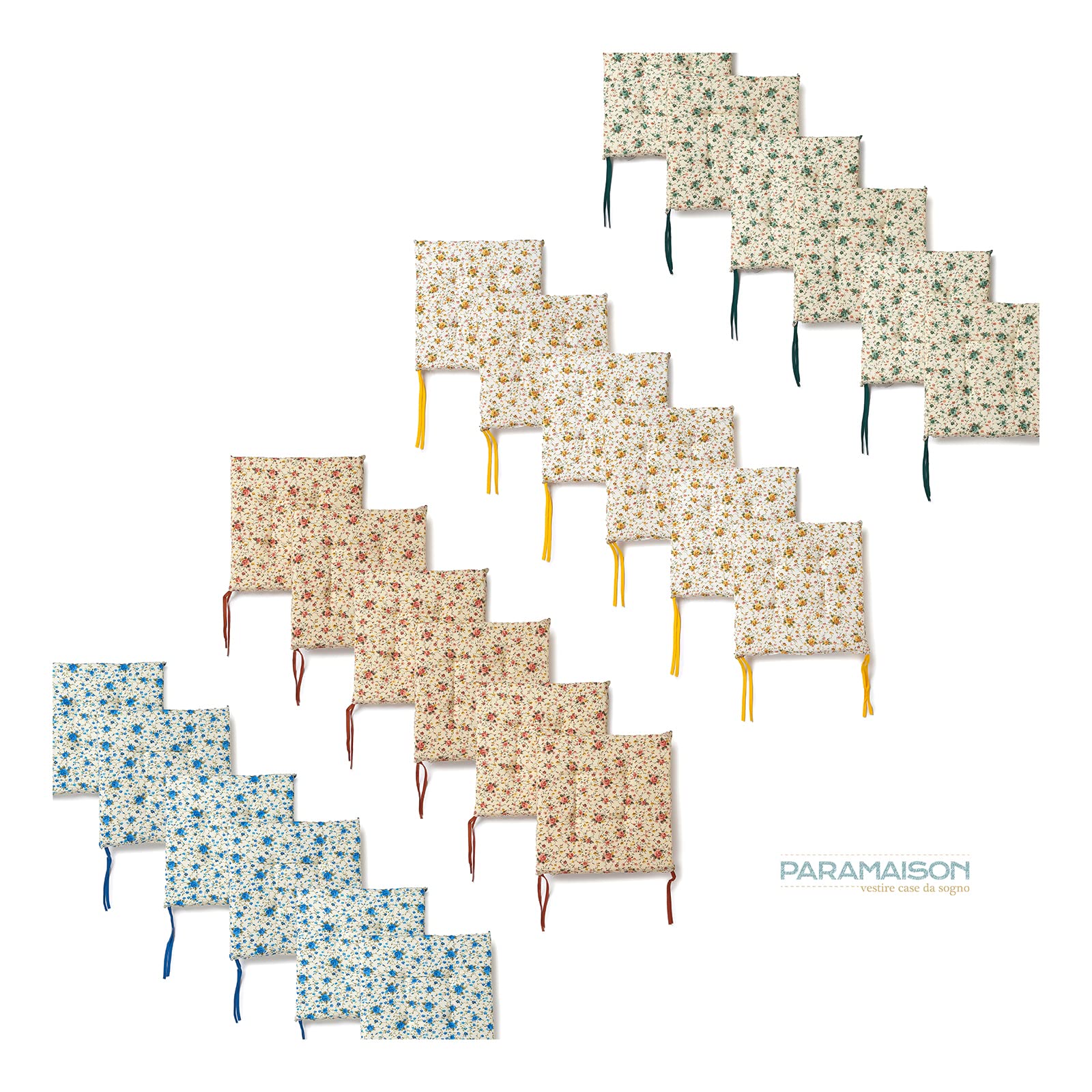 Cuscino Coprisedia Morbidone 4 punti vari colori Provenzale
