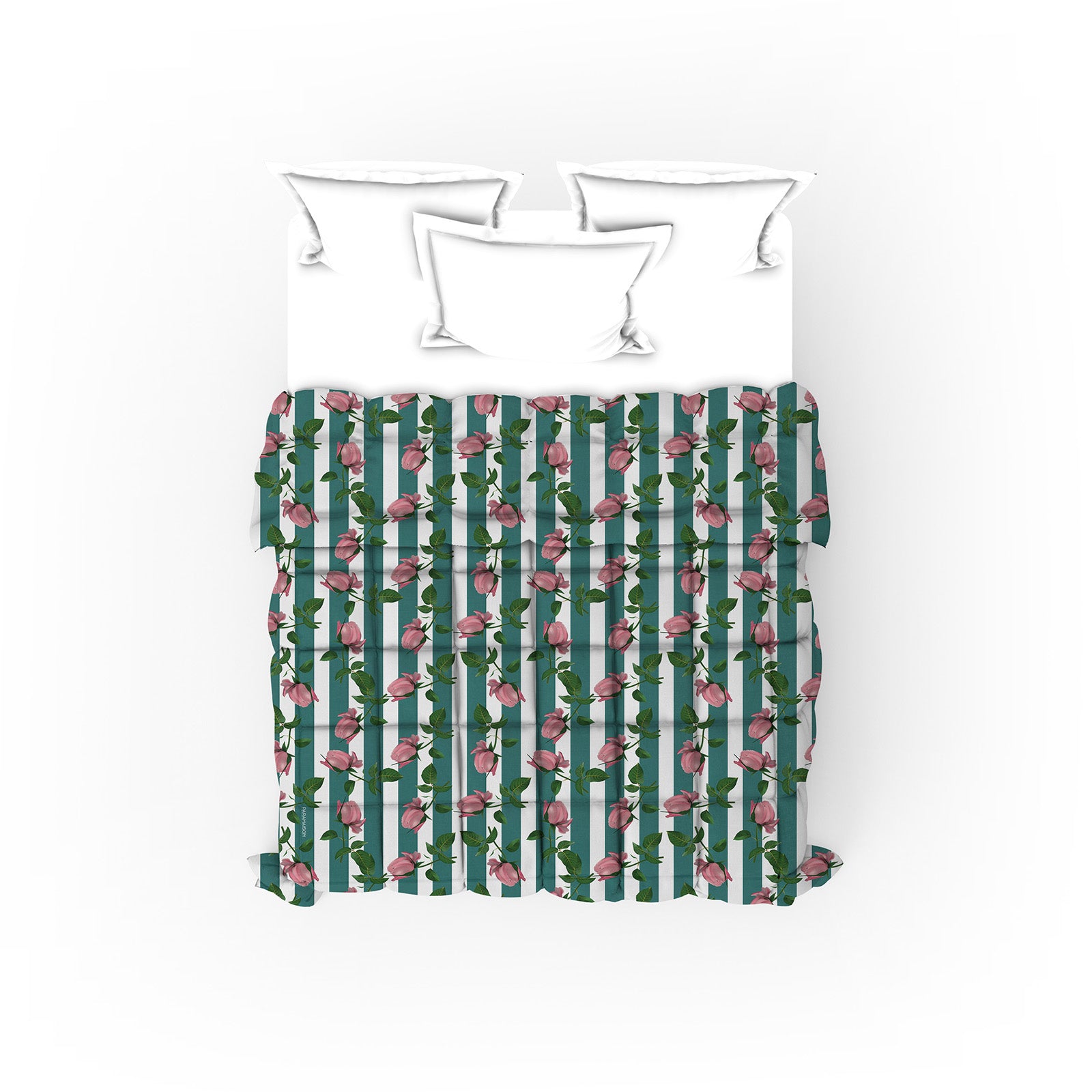 Trapunta 260x270 Matrimoniale Stampa Digitale Microfibra Antiallergica 300 Gr fantasia Floreale a Fiori