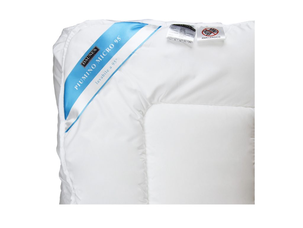Piumino Invernale Daunex Micro 95° Warm in Microfibra Anallergica Lavabile a 95° Certificato Oeko Tex 4 Punti Calore Trapuntato a Rombi Varie misure