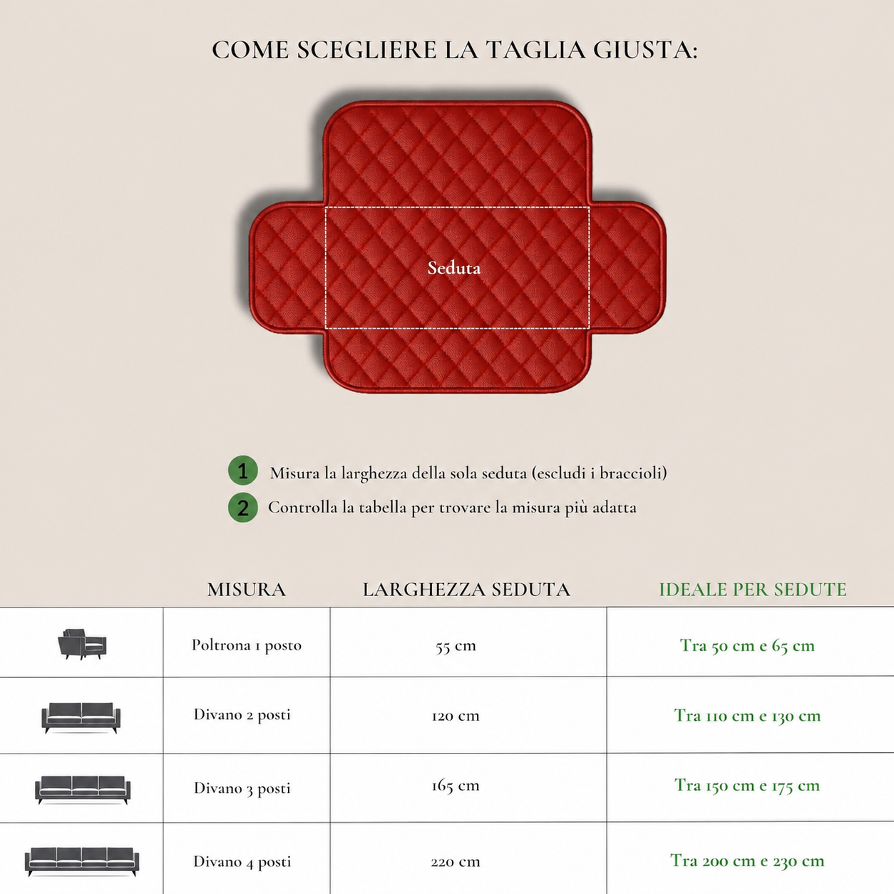 Copri Poltrona 1 Posto Impermeabile con Braccioli Antiscivolo Double Face Copridivano Antigraffio per Cani e Gatti Lavabile in Lavatrice Protezione Anti Macchia e Anti Usura Microfibra Trapuntata