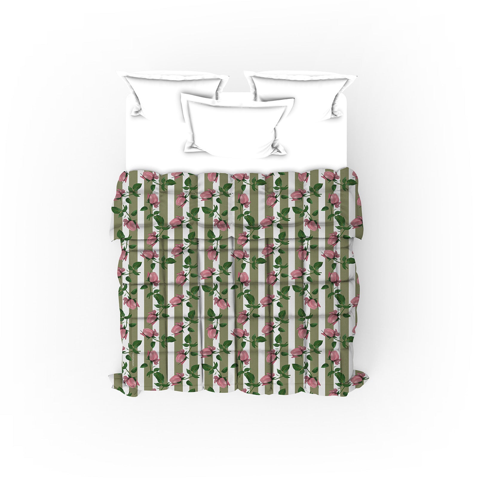 Trapunta 260x270 Matrimoniale Stampa Digitale Microfibra Antiallergica 300 Gr fantasia Floreale a Fiori