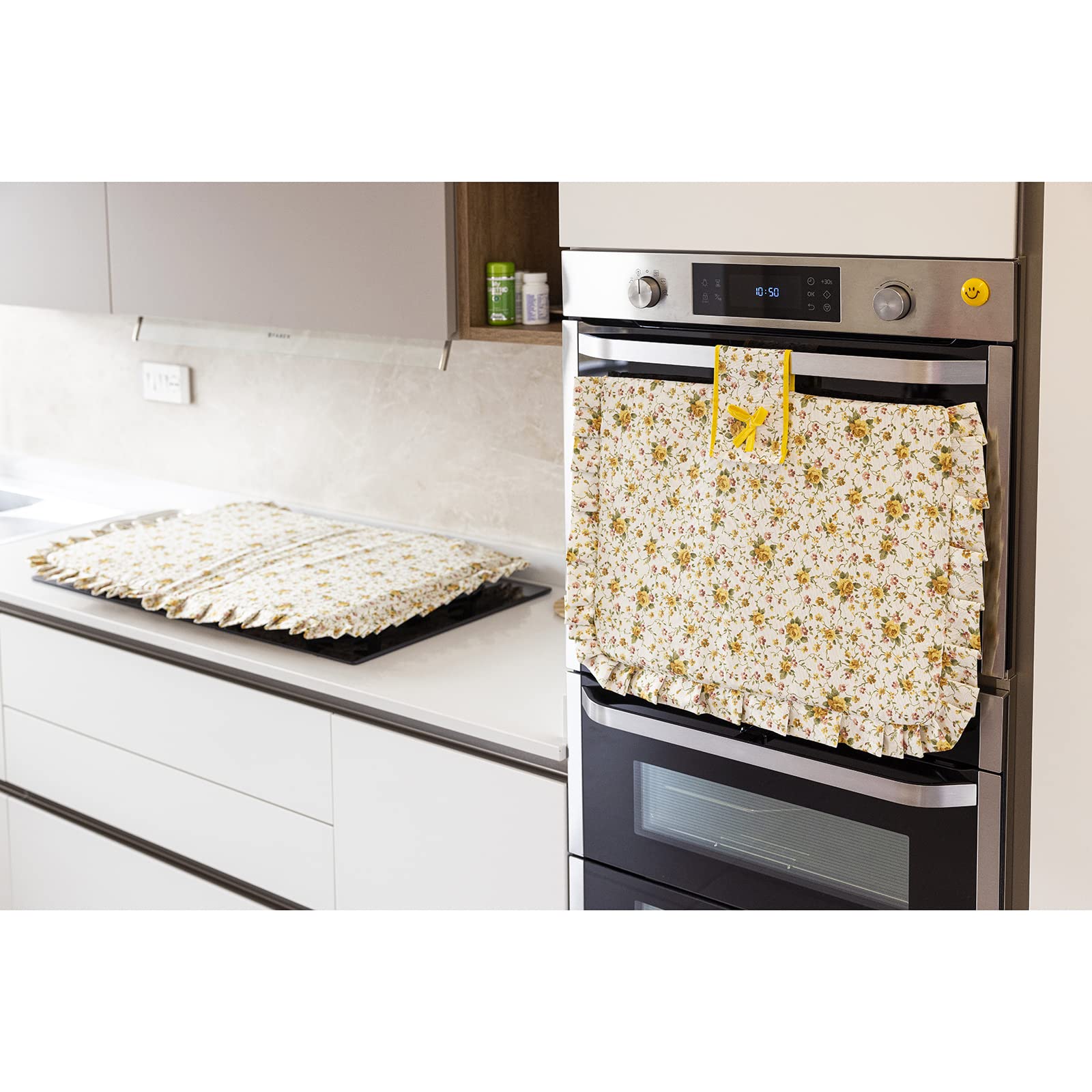 Set copriforno e fornelli imbottito per cucina