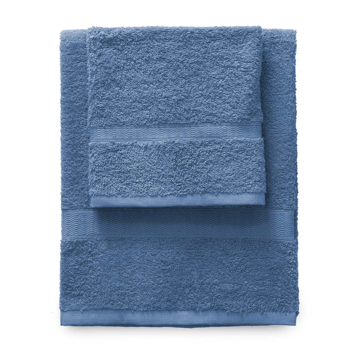 Set asciugamani 1+1 Gabel tinta unita in spugna di cotone 420gr Vari colori