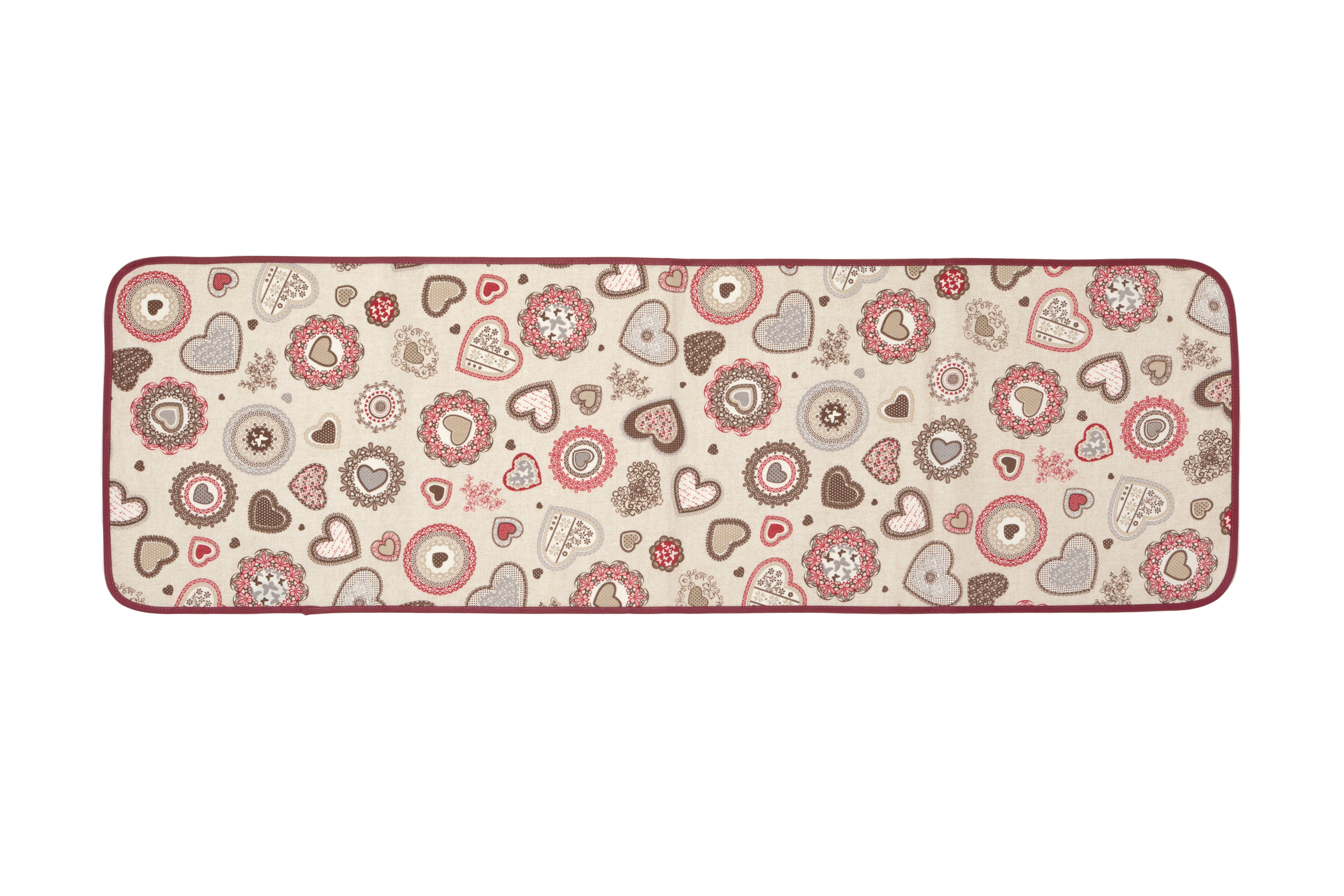 Runner 40x140 cm stile country in misto cotone linea Cuore