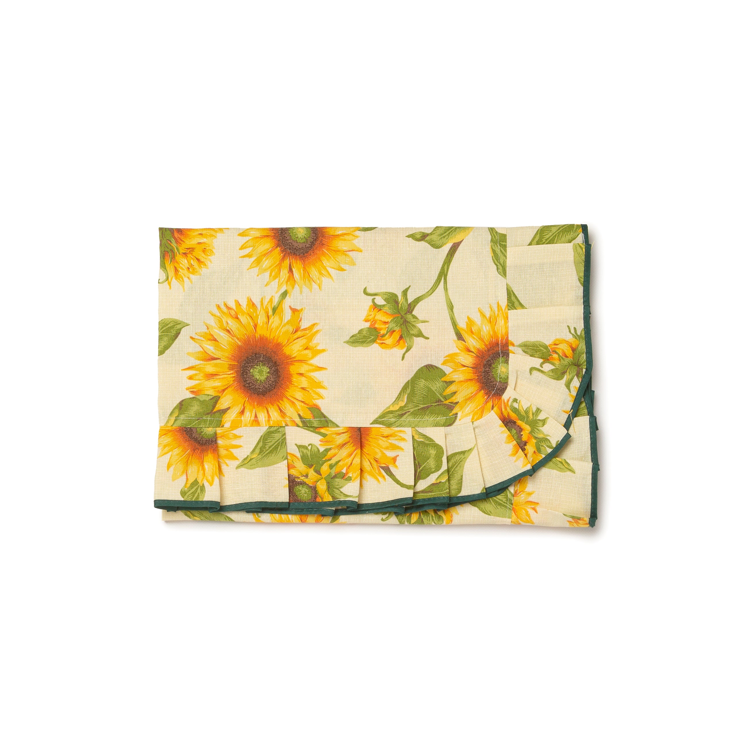 Centrotavola misto cotone 90x90 cm stile Shabby Chic Giallo fantasia Girasoli