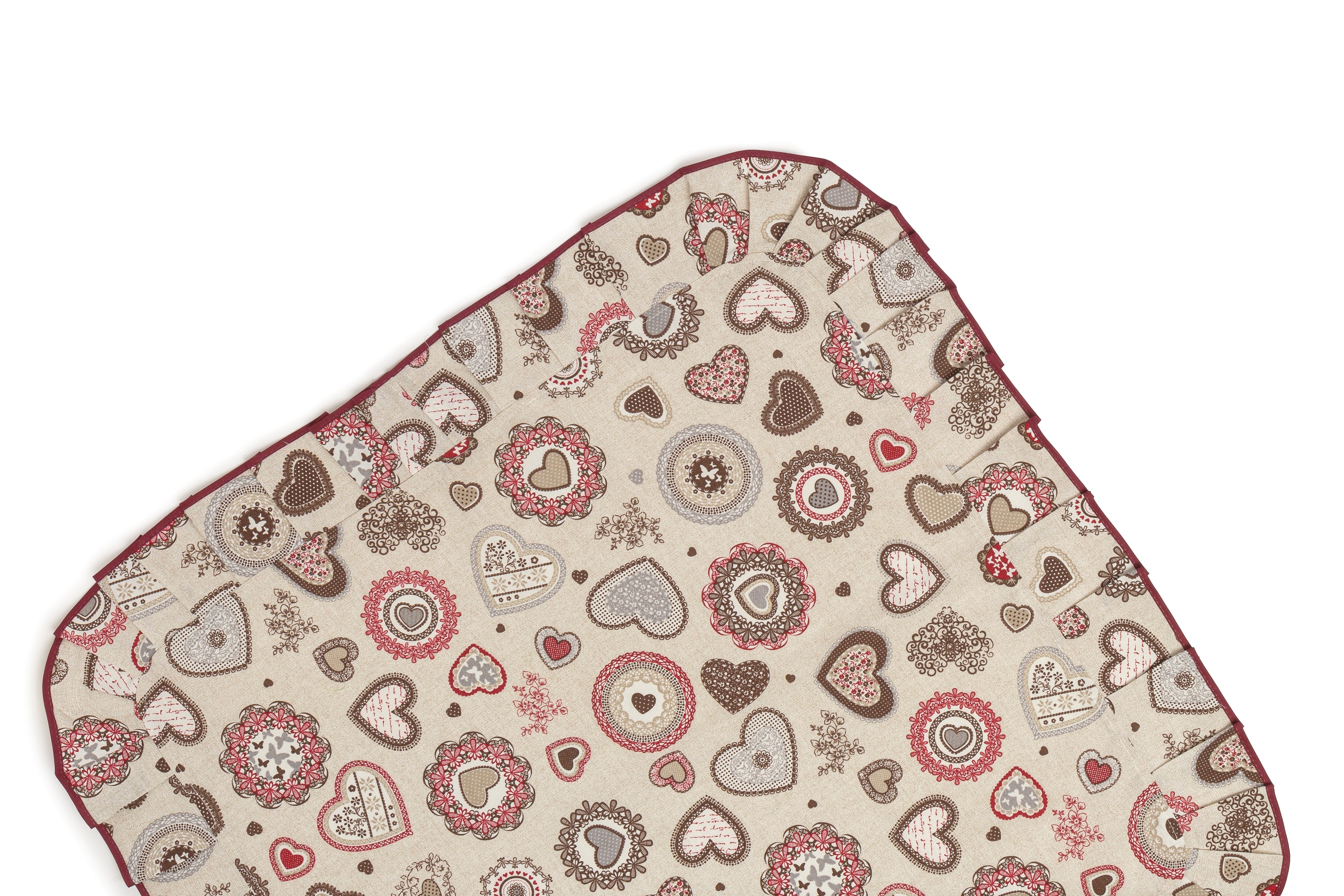 Centrotavola 90x90 cm in misto cotone Stile Country linea Cuore