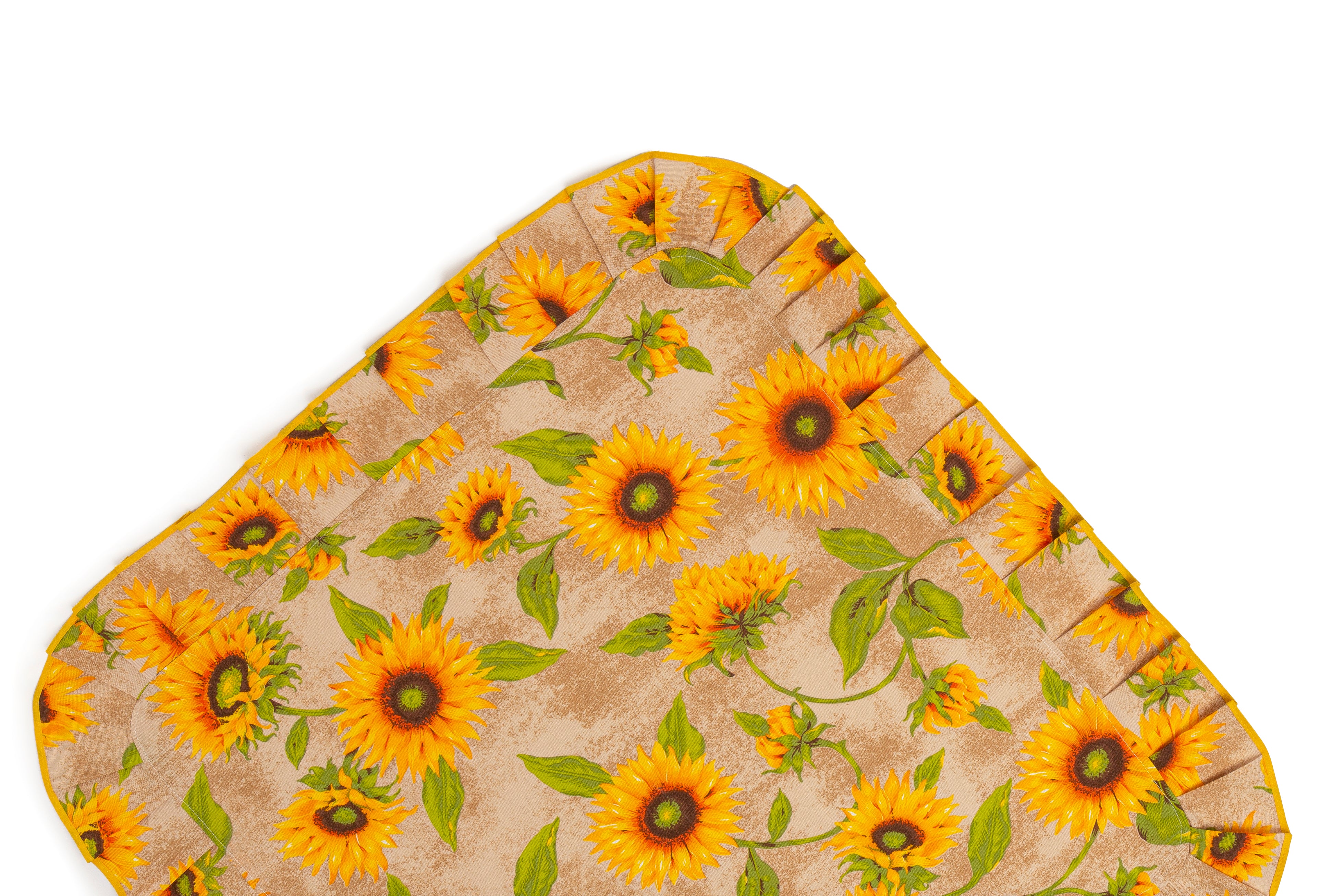 Centrotavola misto cotone 90x90 cm stile Shabby Chic Giallo fantasia Girasoli