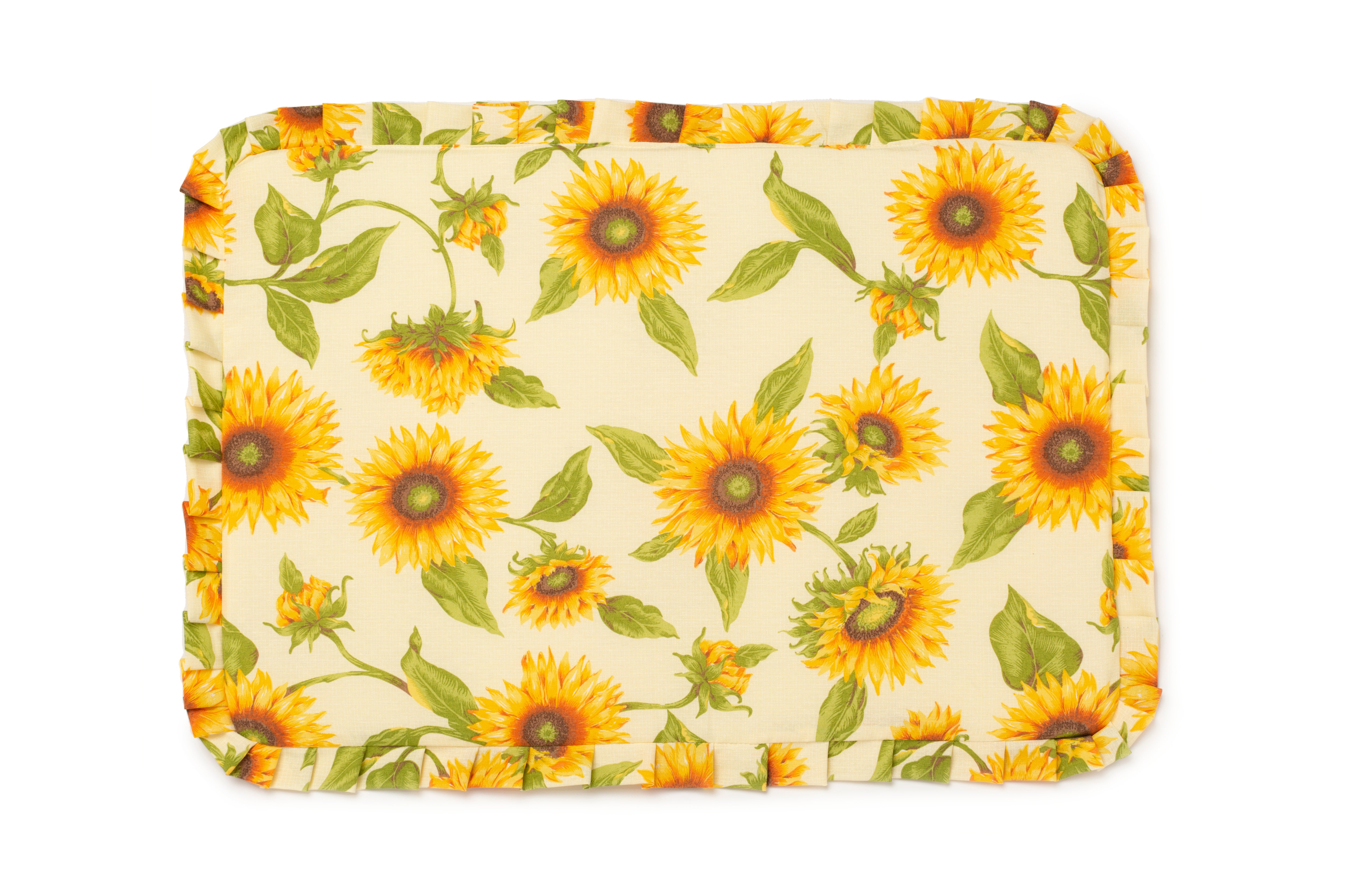 Copri forno e Copri fornello Girasole Shabby Chic Country Imbottito Rettangolare Lavabile Set 1+1