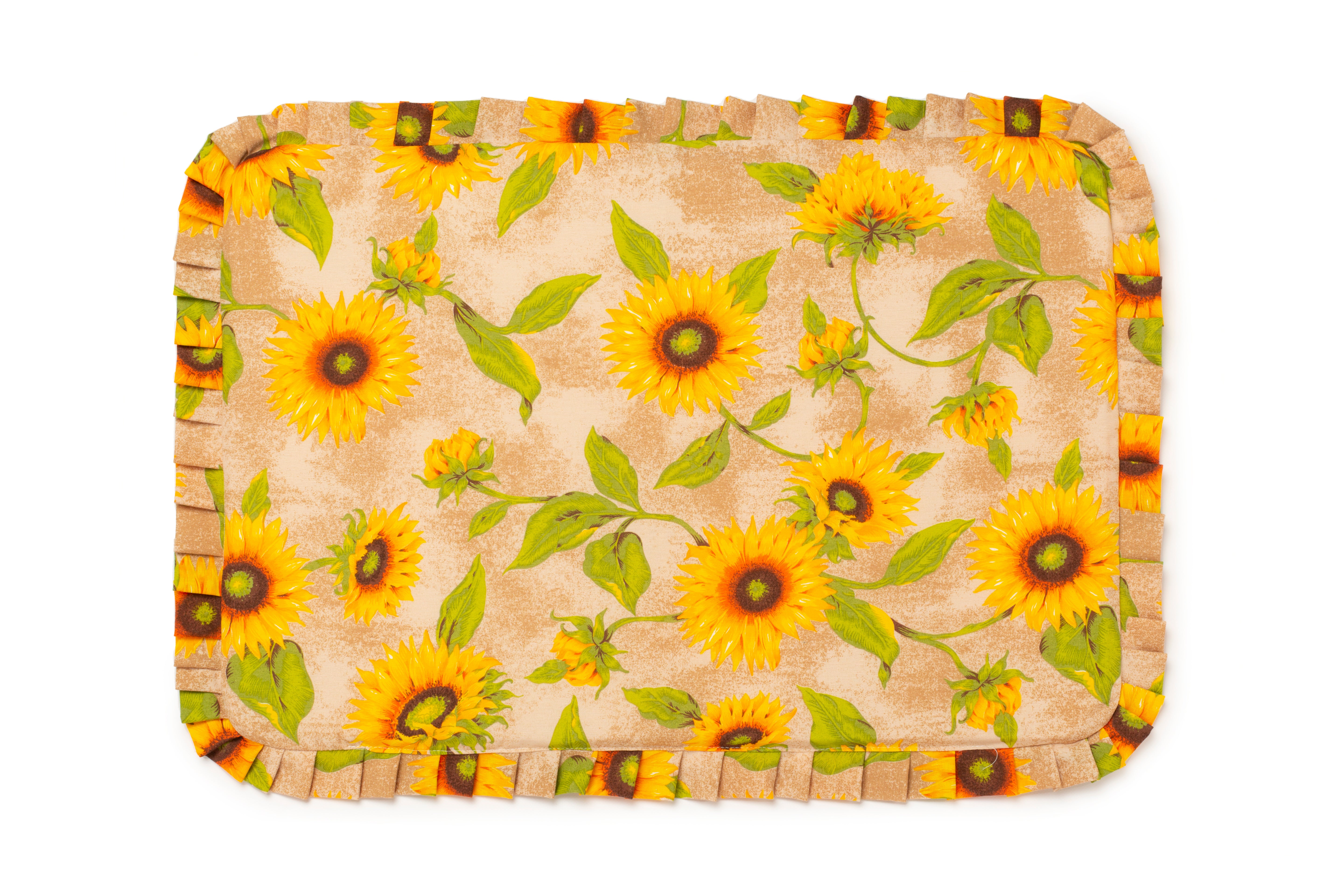 Copri forno e Copri fornello Girasole Shabby Chic Country Imbottito Rettangolare Lavabile Set 1+1