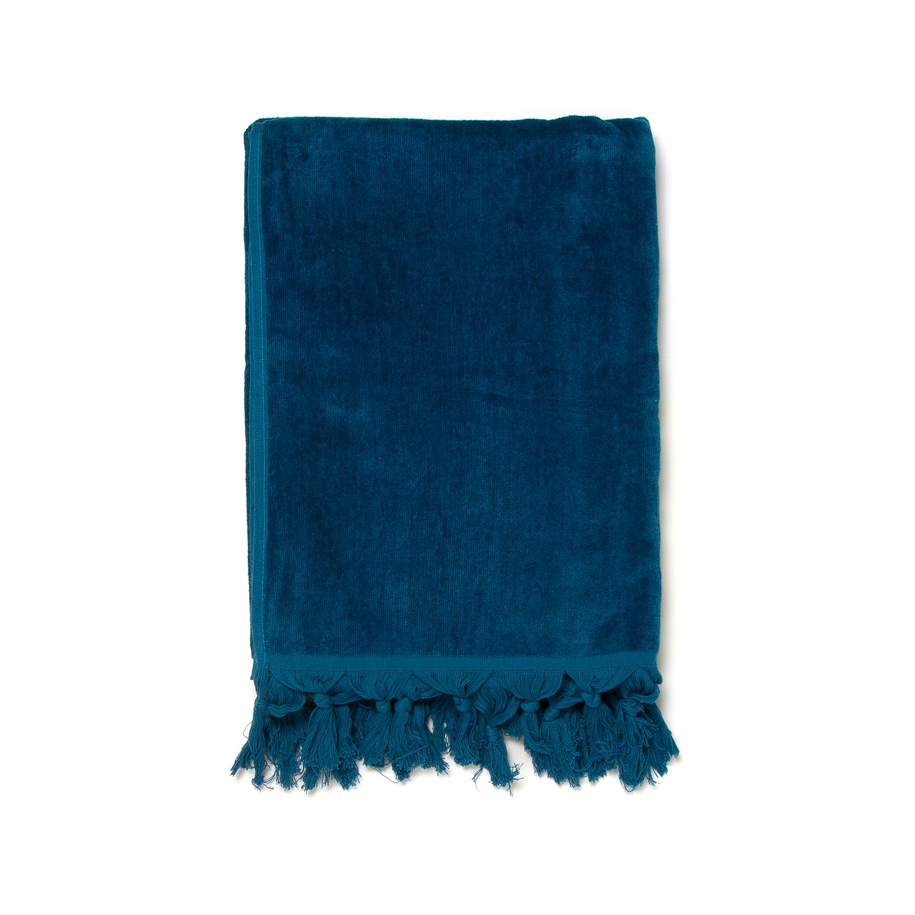 Telo Mare Formentera di Paramaison in spugna Velour di cotone con frange 90x170 cm