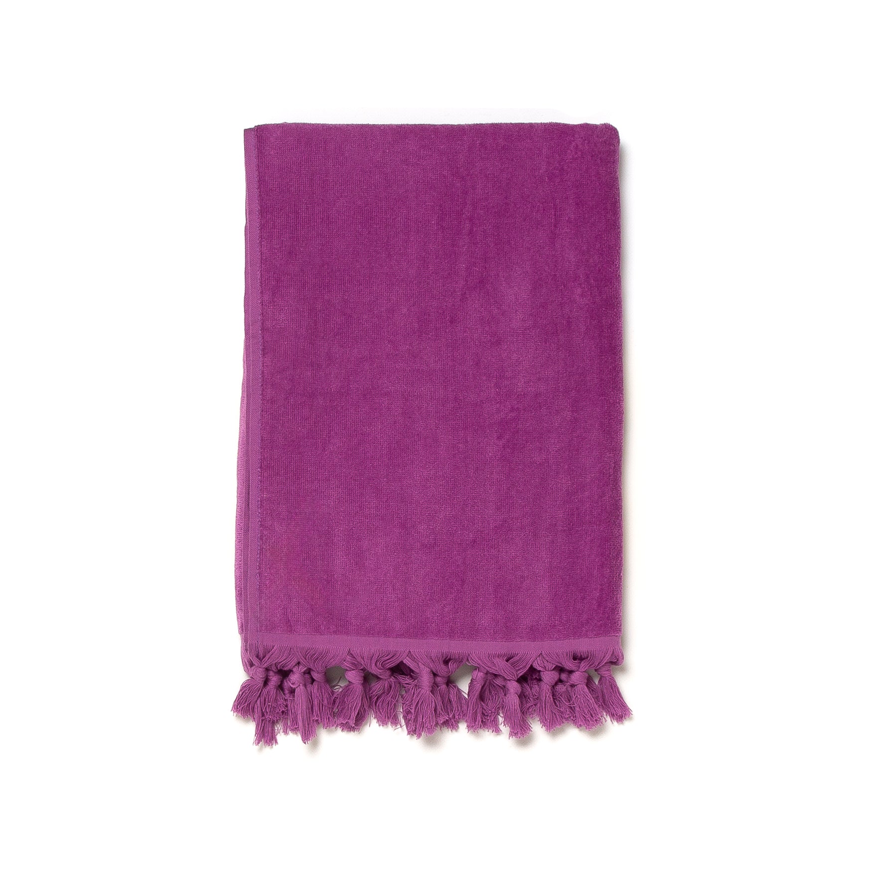 Telo Mare Formentera di Paramaison in spugna Velour di cotone con frange 90x170 cm