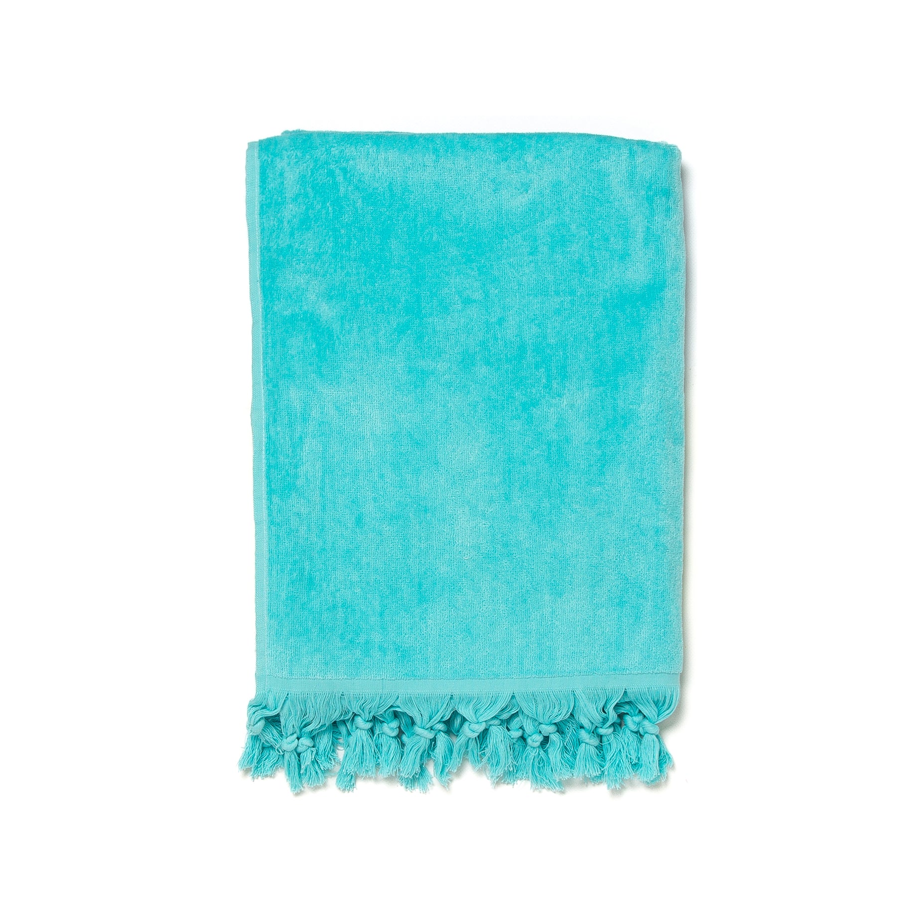 Telo Mare Formentera di Paramaison in spugna Velour di cotone con frange 90x170 cm