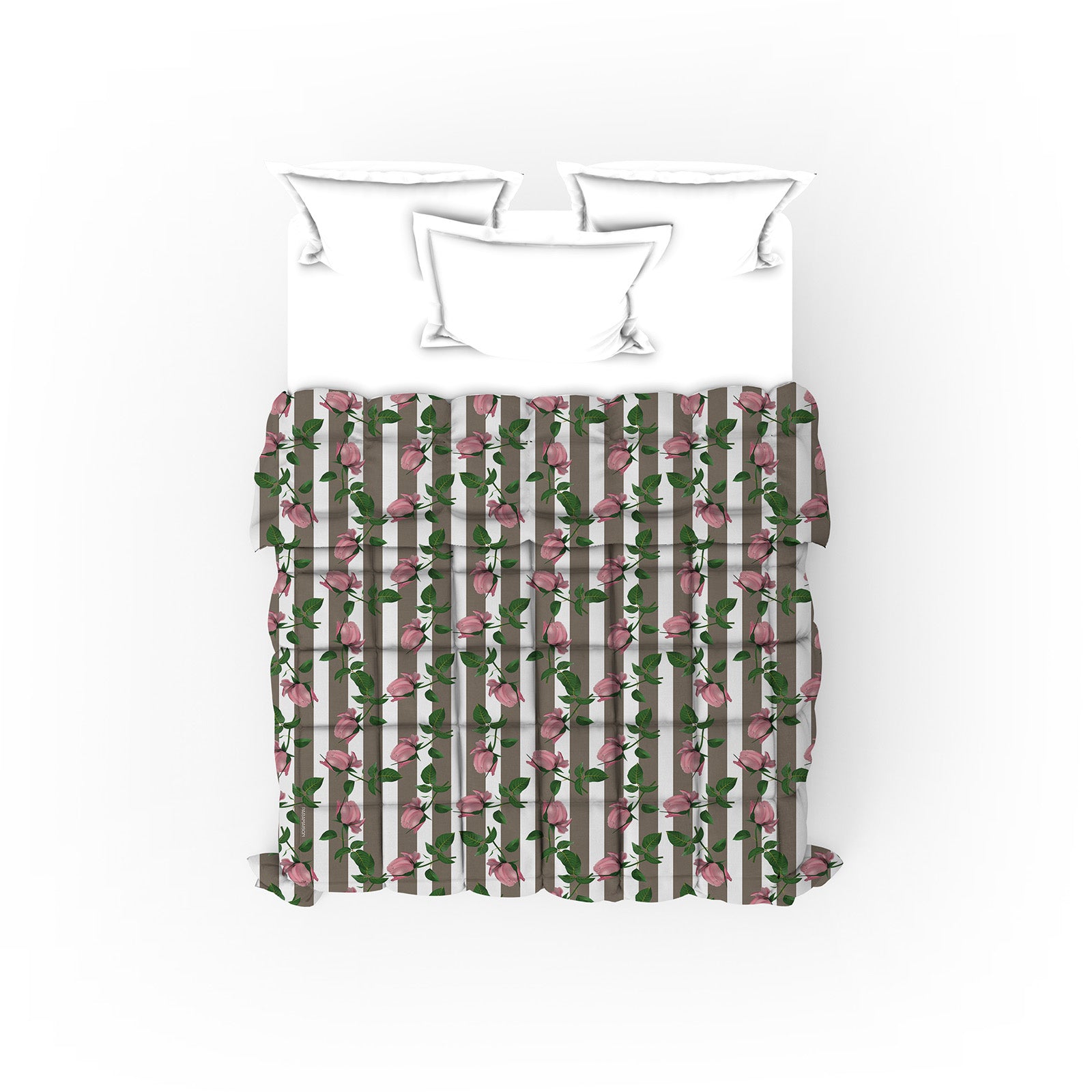 Trapunta 260x270 Matrimoniale Stampa Digitale Microfibra Antiallergica 300 Gr fantasia Floreale a Fiori