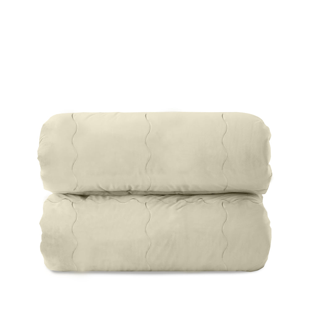 Trapunta Matrimoniale 270x270 in velluto trapuntatura a onda 350 gr/mq modello Velvet