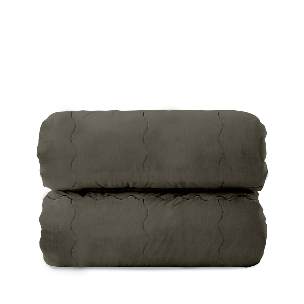 Trapunta Matrimoniale 270x270 in velluto trapuntatura a onda 350 gr/mq modello Velvet