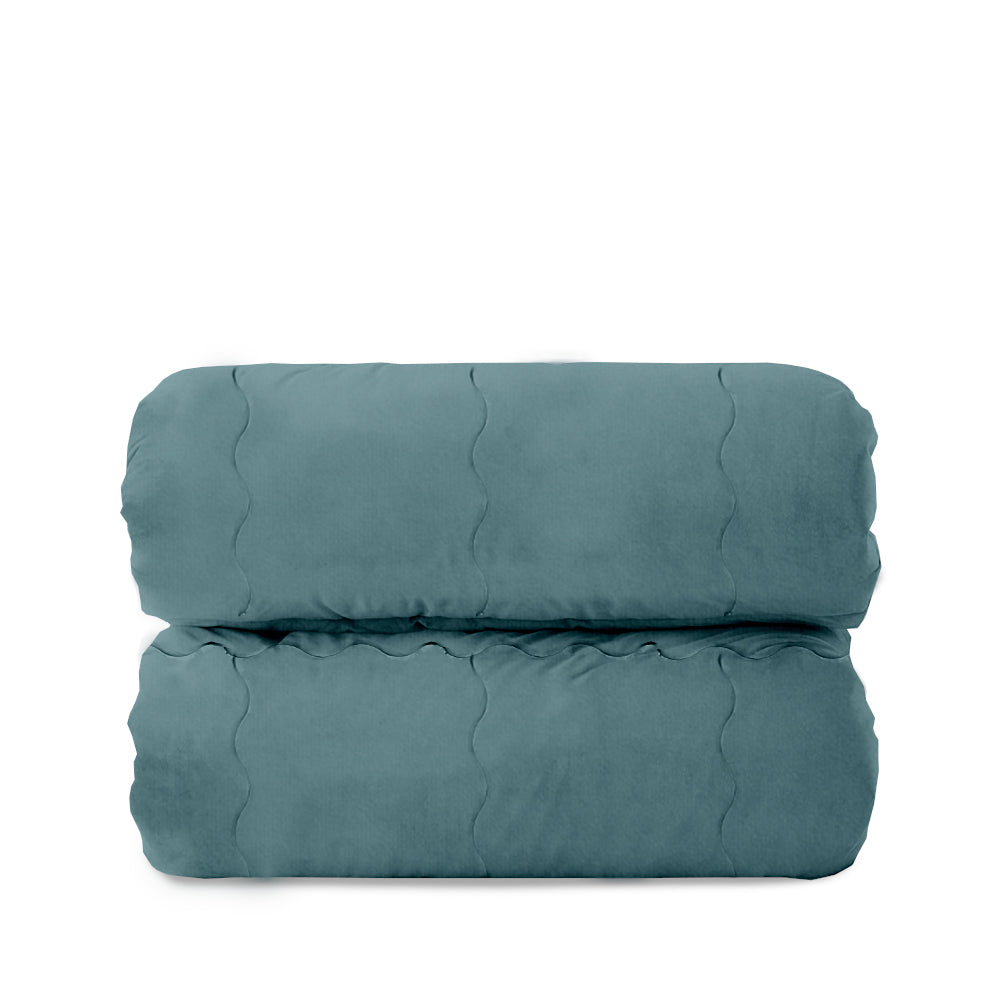 Trapunta Matrimoniale 270x270 in velluto trapuntatura a onda 350 gr/mq modello Velvet