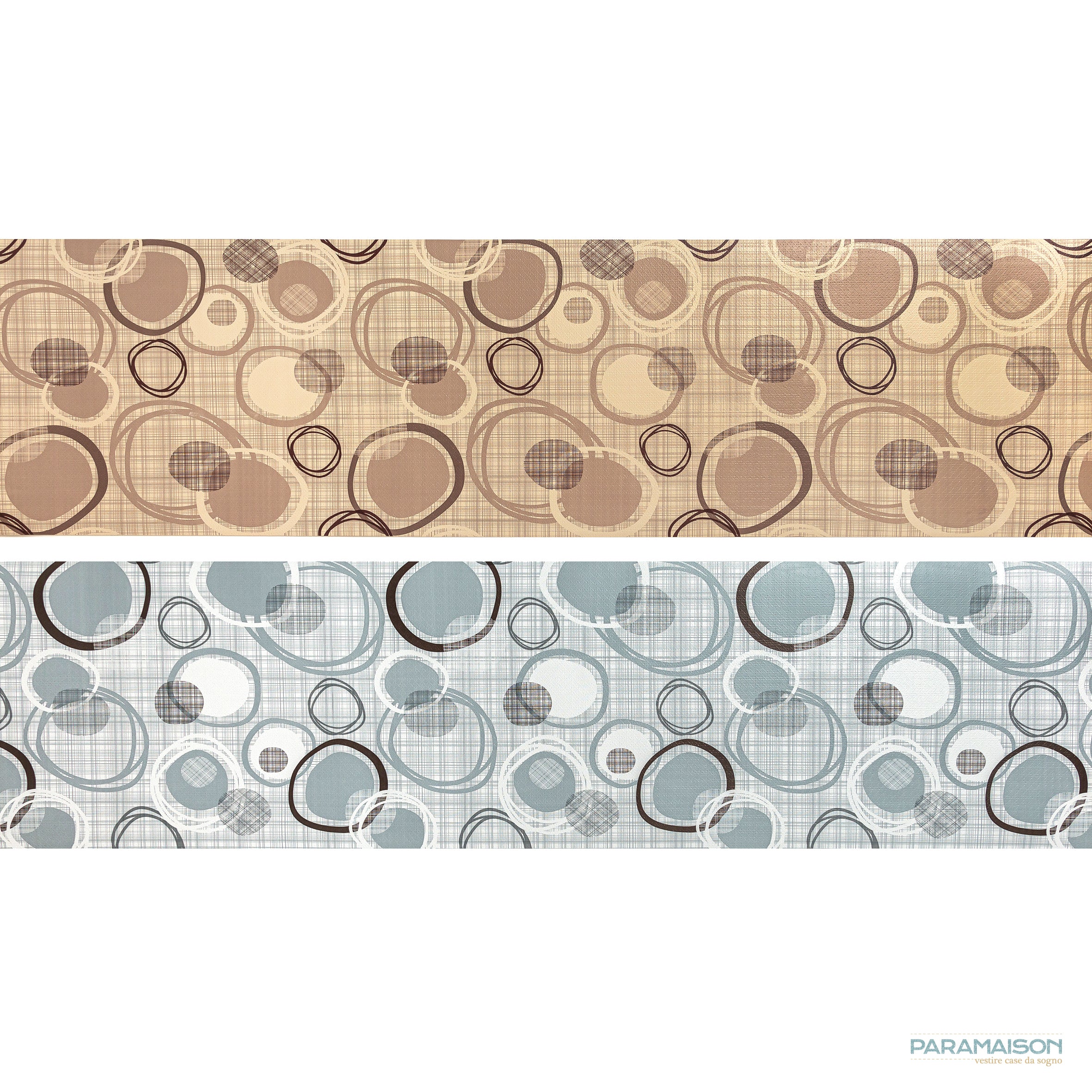 Tappeto passatoia cucina PVC antimacchia lavabile varie misure in vinile effetto cerchio