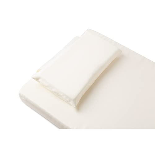Cuscino Imbottito Lettino Prendisole Cook, Sfoderabile, Antigraffio, con Laccetti, Interni o Esterni, Imbottitura 5 cm, Universale Copri Lettino Giardino 60x190 cm Bianco