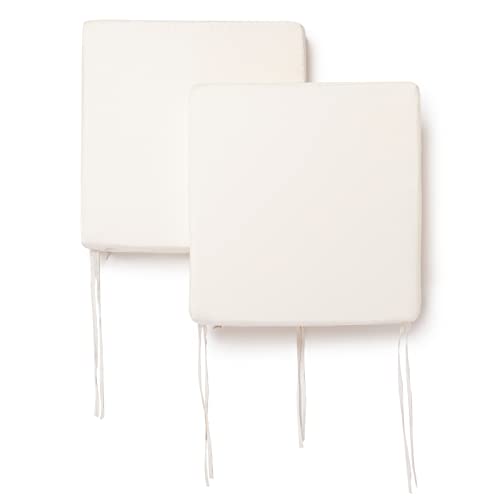 Cuscini per Sedie da esterno Cook 40x40x5cm Set da 2 quadrati sfoderabili con laccetti