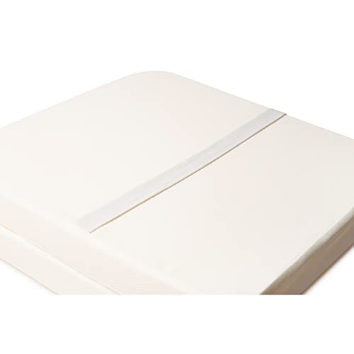 Cuscino Imbottito per Sdraio Cook, Sfoderabile, Antigraffio, con Laccetti, Interni od Esterni, Imbottitura 5 cm, Universale Copri Sdraio Giardino 45x120 cm Bianco