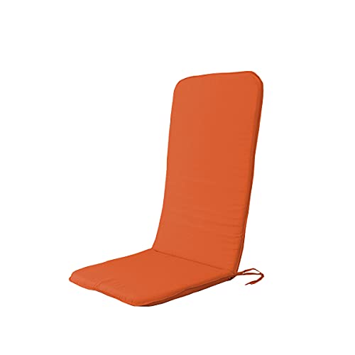 Cuscino Copri Sedia Sdraio da Giardino Relax 120, Universale, con Laccetti ed Elastico, Imbottito 3cm, 45x120 cm