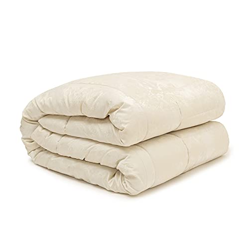 Trapunta Ramage Matrimoniale 270x270cm in raso jacquard elegante misura king-size