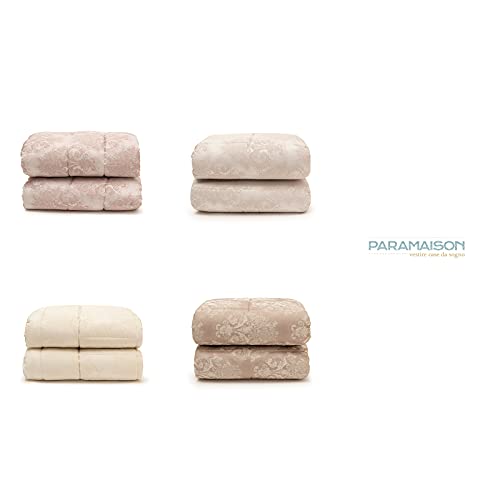 Trapunta Ramage Matrimoniale 270x270cm in raso jacquard elegante misura king-size
