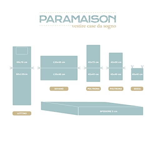Cuscino Imbottito per Sdraio Cook, Sfoderabile, Antigraffio, con Laccetti, Interni od Esterni, Imbottitura 5 cm, Universale Copri Sdraio Giardino 45x120 cm VARI COLORI