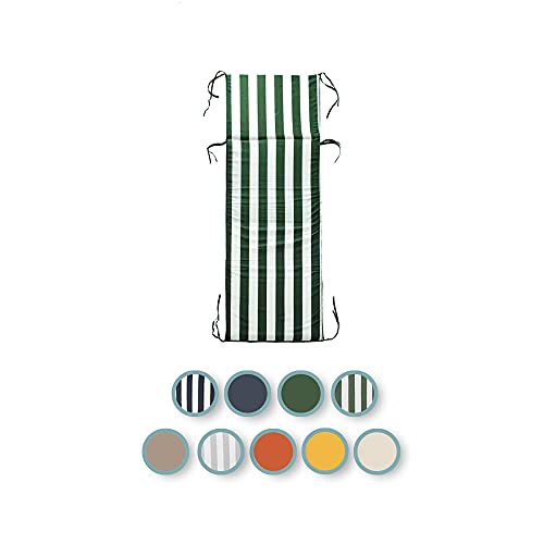 Cuscino Lettino Prendisole per Esterno Relax 190, da Esterni, Universale, con Laccetti, Imbottito 3cm, 60x190 cm