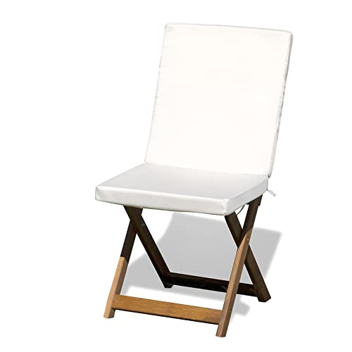 Cuscino con Schienale 40x90x5 per sedie da esterno Cook sfoderabile antigraffio con Laccetti