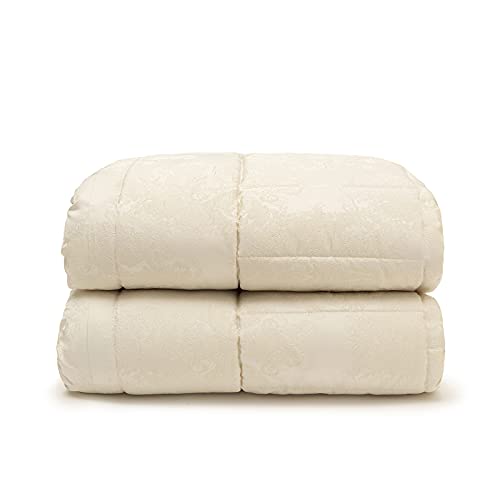 Trapunta Ramage Matrimoniale 270x270cm in raso jacquard elegante misura king-size