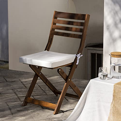 Cuscini per Sedie da esterno Cook 40x40x5cm Set da 2 quadrati sfoderabili con laccetti