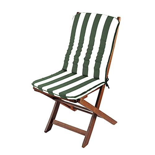 Cuscino Coprisedia Giardino con Schienale Relax 90, Universale, con Laccetti ed Elastico, Imbottito 3cm, 45x90 cm