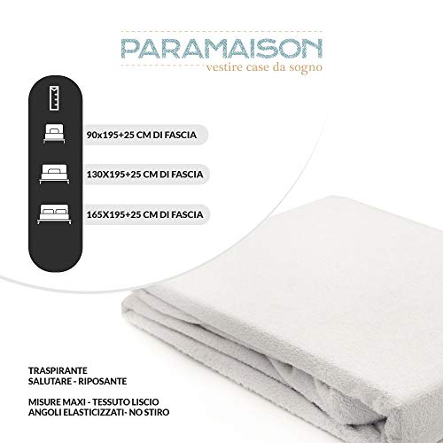 Coprimaterasso Bubble una piazza e mezza 150x200 h25 cm lavabile bianco antiallergico