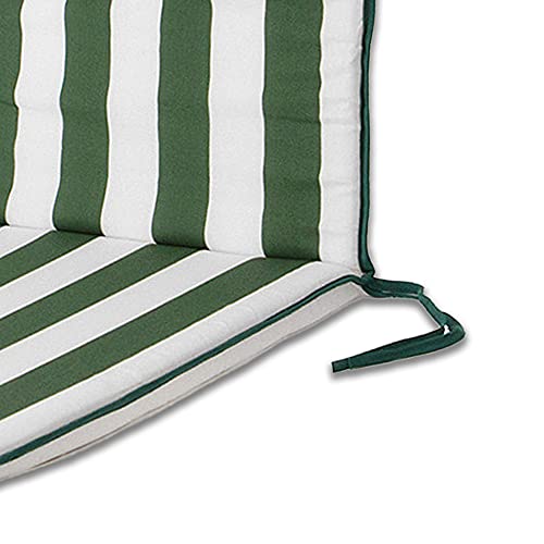 Cuscino Copri Sedia Sdraio da Giardino Relax 120, Universale, con Laccetti ed Elastico, Imbottito 3cm, 45x120 cm