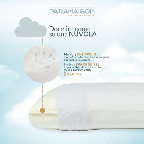 Guanciale Memory Foam EasySleep, Anallergico, Traspirante