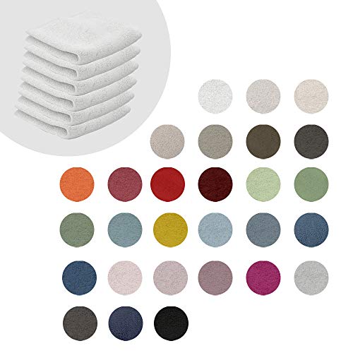 Lavette da bagno in spugna, 100% Cotone, set Marte 6 pezzi