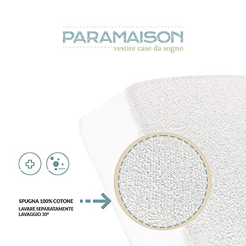 Coprimaterasso Bubble una piazza e mezza 150x200 h25 cm lavabile bianco antiallergico