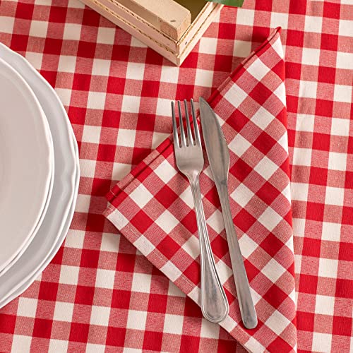 Tovaglia rettangolare da 4 - 6 - 12 - 18 - 24 posti fantasia Quadretti Linea Shabby Chic Country