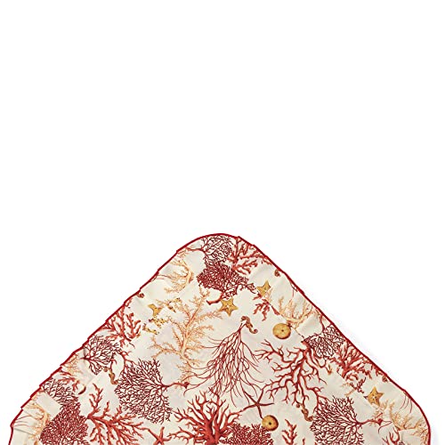 Tovaglia quadrata rotonda 4 - 6 - 12 posti cotone e poliestere antimacchia lavabile vari colori Linea Coralli