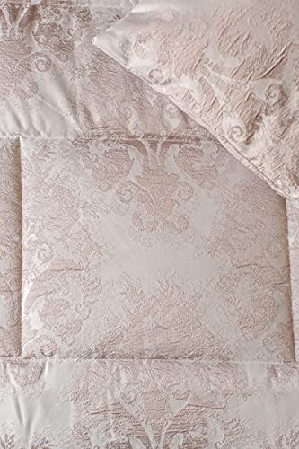 Trapunta Ramage Matrimoniale 270x270cm in raso jacquard elegante misura king-size